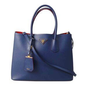 Prada Double Saffiano leather bag Blue